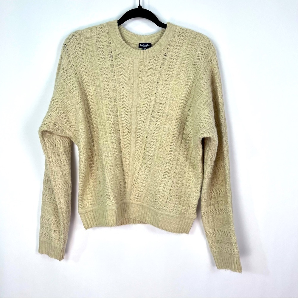 2/$30 Splendid Crewneck Sweater Khaki Tan sz Medium